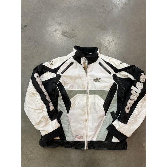 Castle X Racewear CR2 Women’s Large Rider Jacket Black &‎ White Size L - Picture 1 of 4